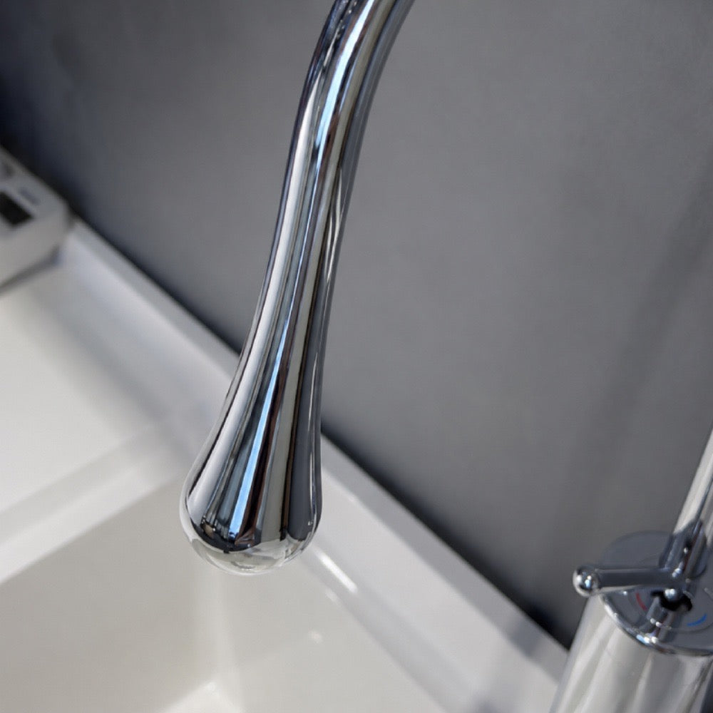 High-Arc Single-Handle Vessel Sink Faucet, Polished Chrome