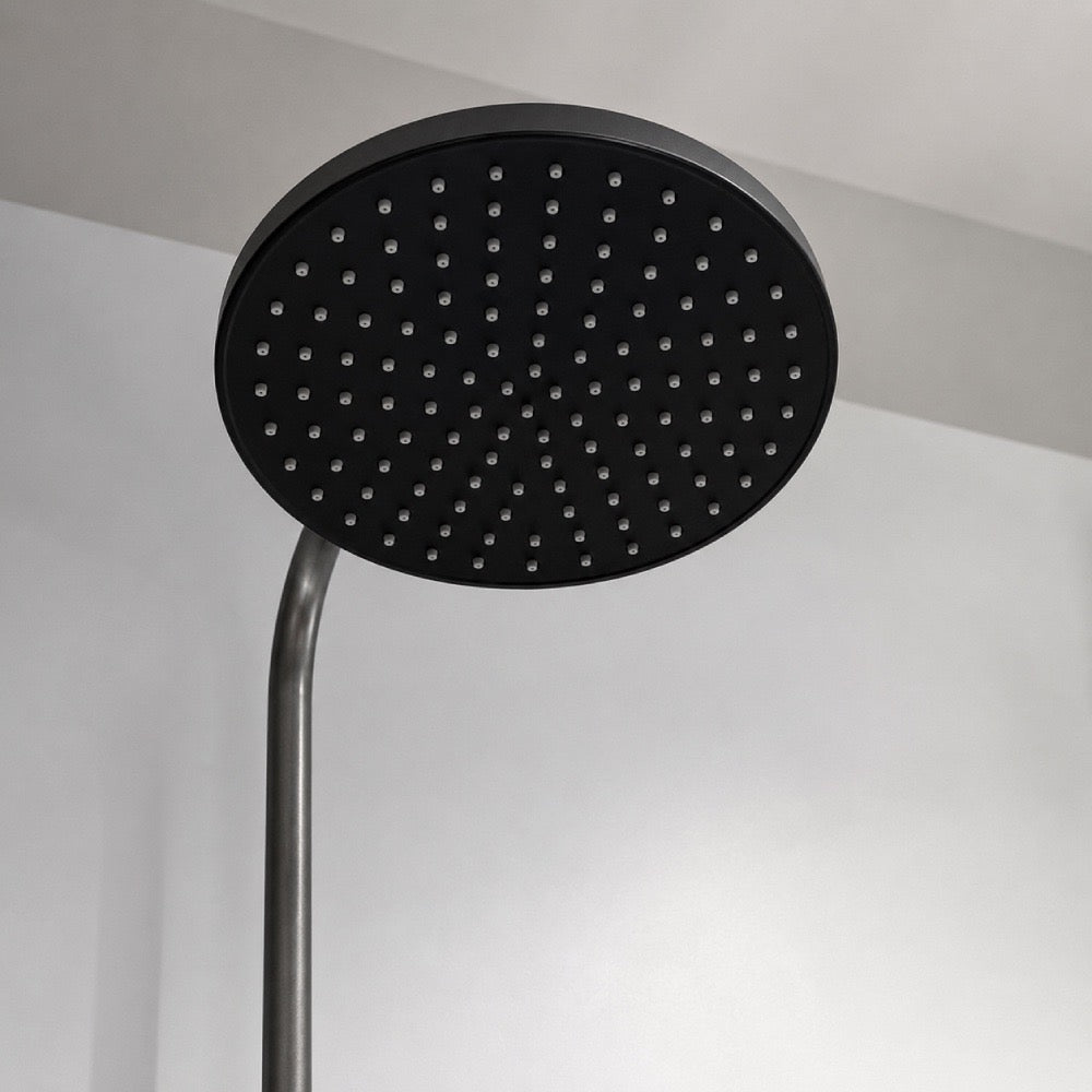 Thermostatic Shower System with Rain Shower Head & Handheld, Gunmetal Gray