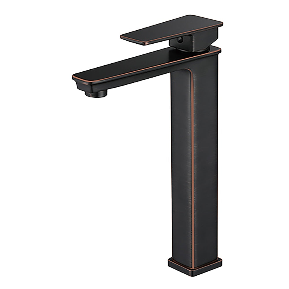 Modern Tall Vessel Sink Faucet, Single-Handle Brass Faucet, Matte Black / Chrome / Oil-Rubbed Bronze