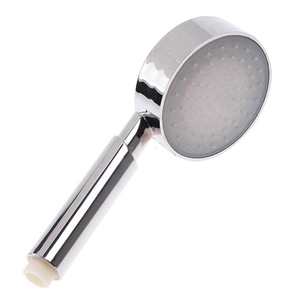 Chrome LED -Changing Handheld Shower Head, Modern ABS 2-Mode Jet-Rainfall Showerhead