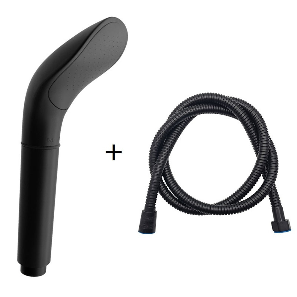High Pressure Matte Black Handheld Shower Head, Water Saving Filter Hand Shower with Hose, Wall Mount Bracket