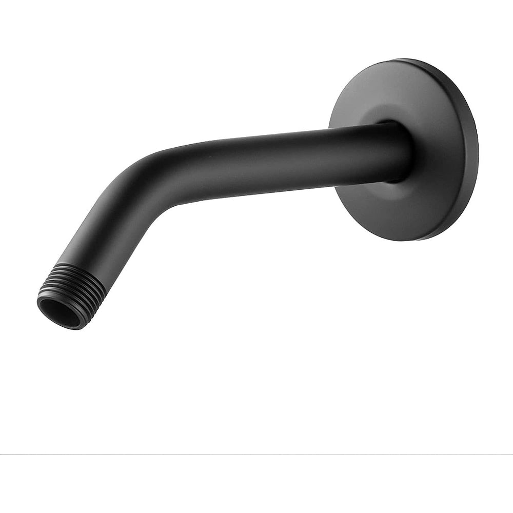 5-Spray Mode Fixed Shower Head, Modern Wall-Mount Round Showerhead, Chrome / Matte Black / Stainless Steel