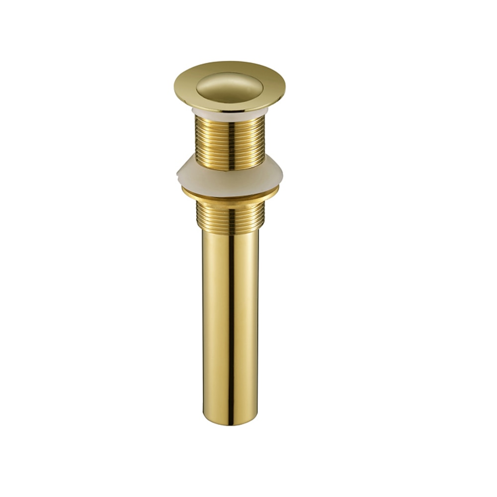 Solid Brass Pop-Up Sink Drain, Vessel Vanity Basin Drain with Overflow, Antique Brass / Matte Black / Brushed Gold / Rose Gold