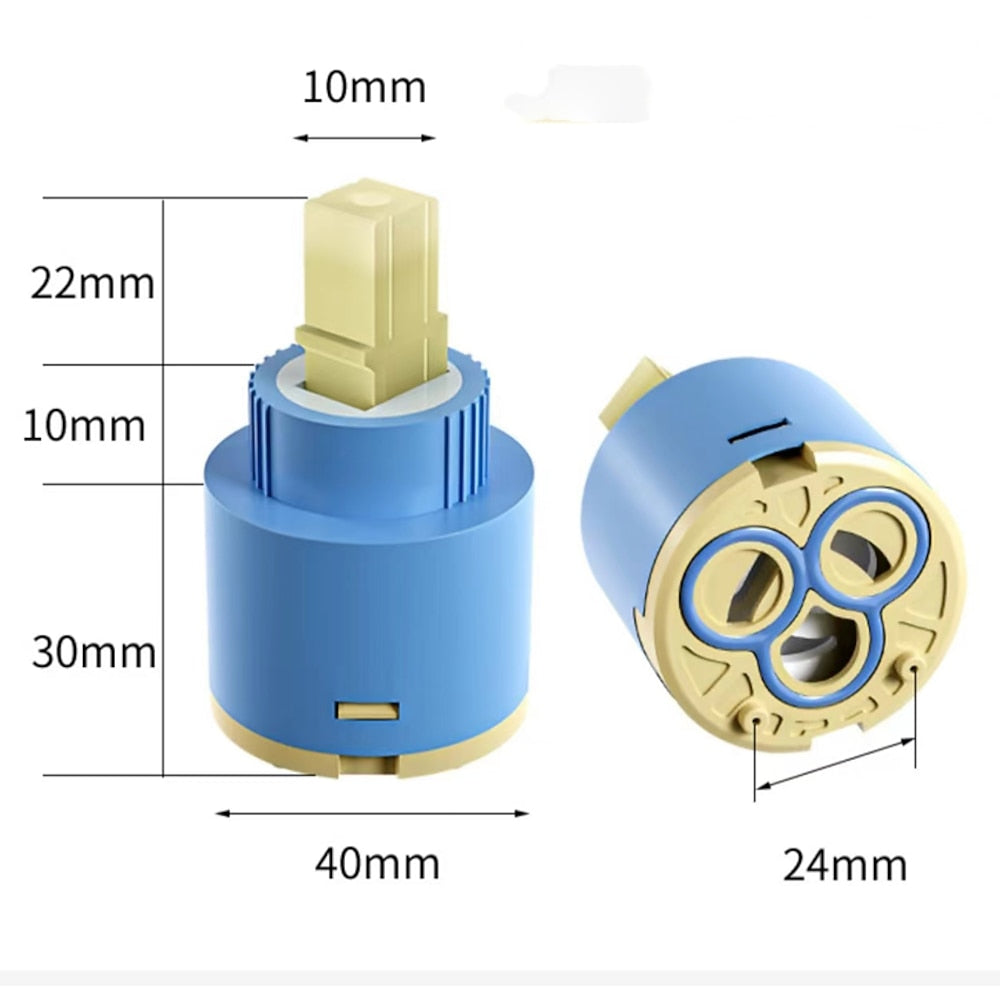 Universal Ceramic Disc Valve Cartridge Replacement, Single-Handle Faucet Cartridge