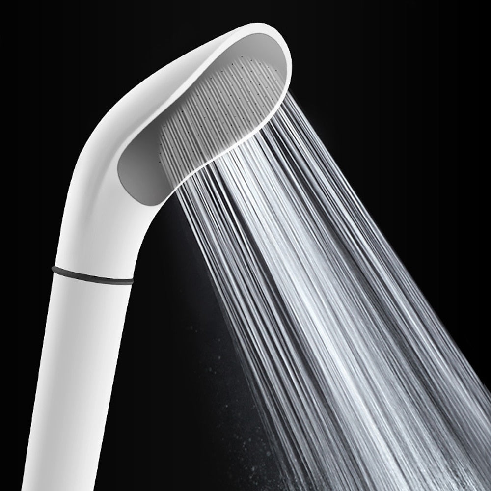 Matte White High Pressure Handheld Shower Head, Modern ABS Purifying Hand Shower