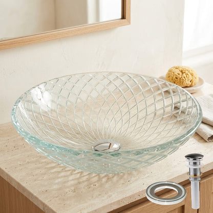 Lagomel vessel sink, set in a Contemporary bathroom