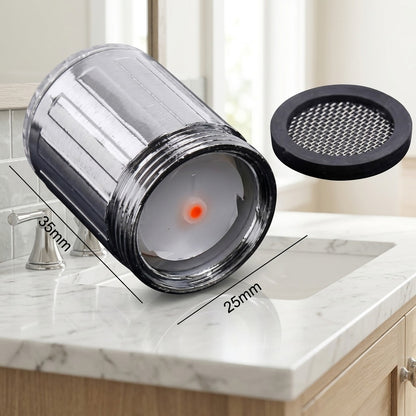 Lagomel faucet aerator, set in a Modern bathroom