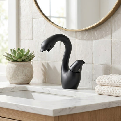 Lagomel single-hole bathroom faucet, set in a Traditional/Classic bathroom