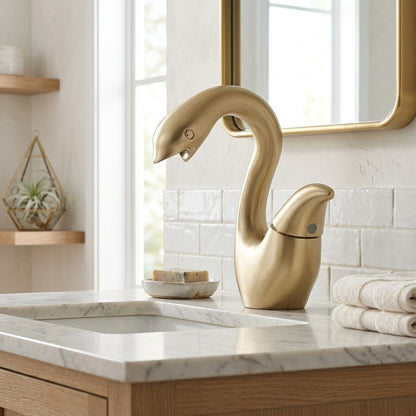 Lagomel single-hole bathroom faucet, set in a Traditional/Classic bathroom