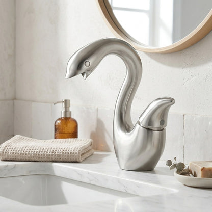 Lagomel single-hole bathroom faucet, set in a Traditional/Classic bathroom