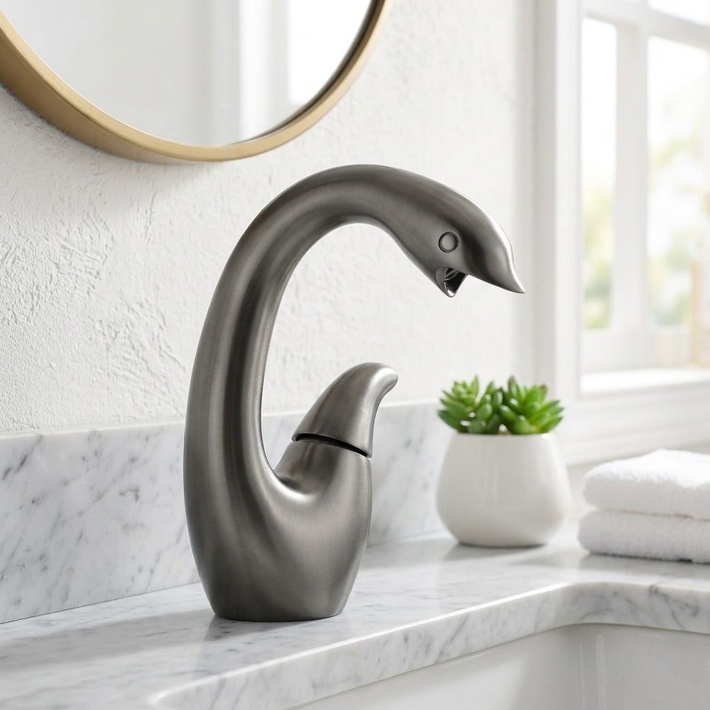 Lagomel single-hole bathroom faucet, set in a Traditional/Classic bathroom