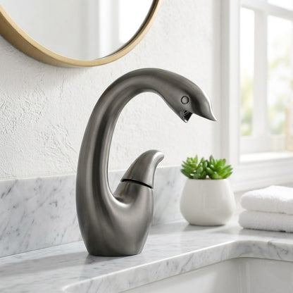 Lagomel single-hole bathroom faucet, set in a Traditional/Classic bathroom