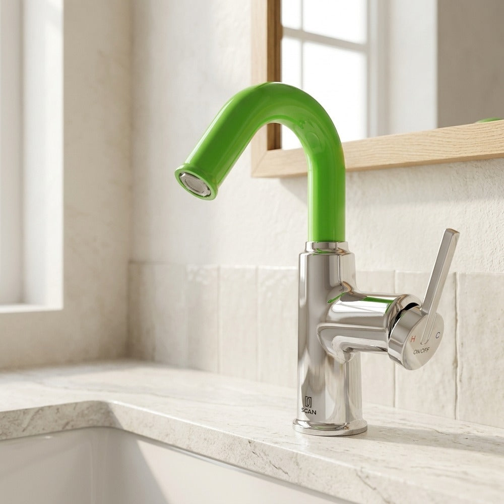 Lagomel single-hole bathroom faucet, set in a Traditional/Classic bathroom