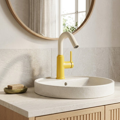 Lagomel single-hole bathroom faucet, set in a Traditional/Classic bathroom