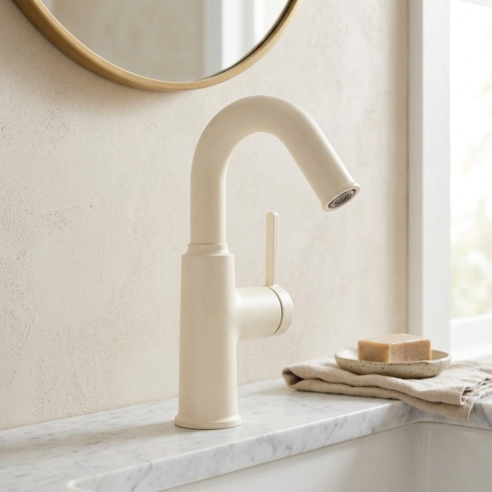 Lagomel single-hole bathroom faucet, set in a Traditional/Classic bathroom