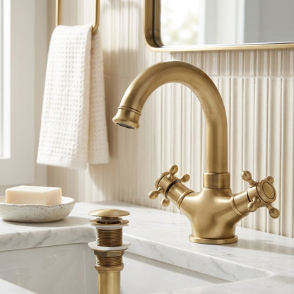 Lagomel single-hole bathroom faucet, set in a Traditional/Classic bathroom