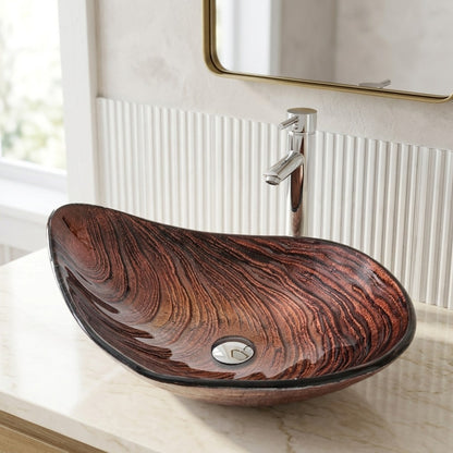 Lagomel waterfall single-handle faucet and sink set, set in a Contemporary bathroom