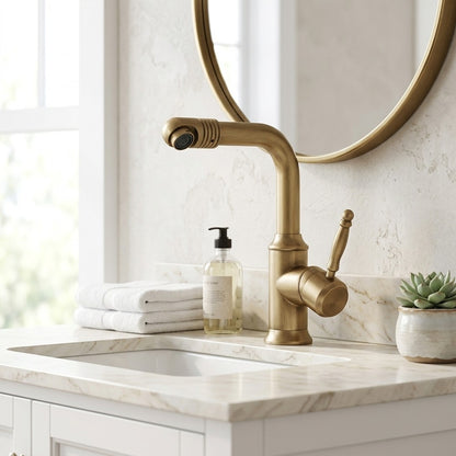 Lagomel single-hole bathroom faucet, set in a Traditional/Classic bathroom