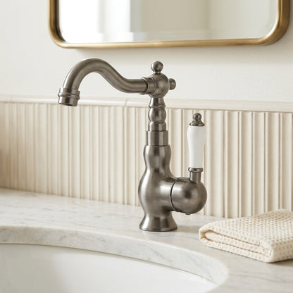 Lagomel single-hole bathroom faucet, set in a Traditional/Classic bathroom