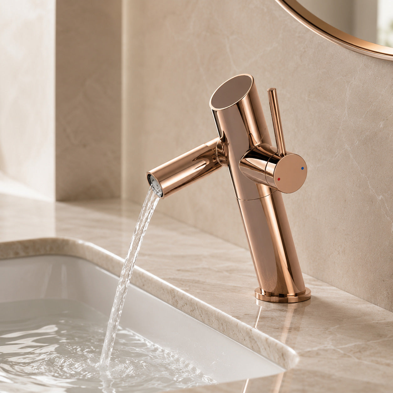 Lagomel single-hole bathroom faucet, set in a Traditional/Classic bathroom