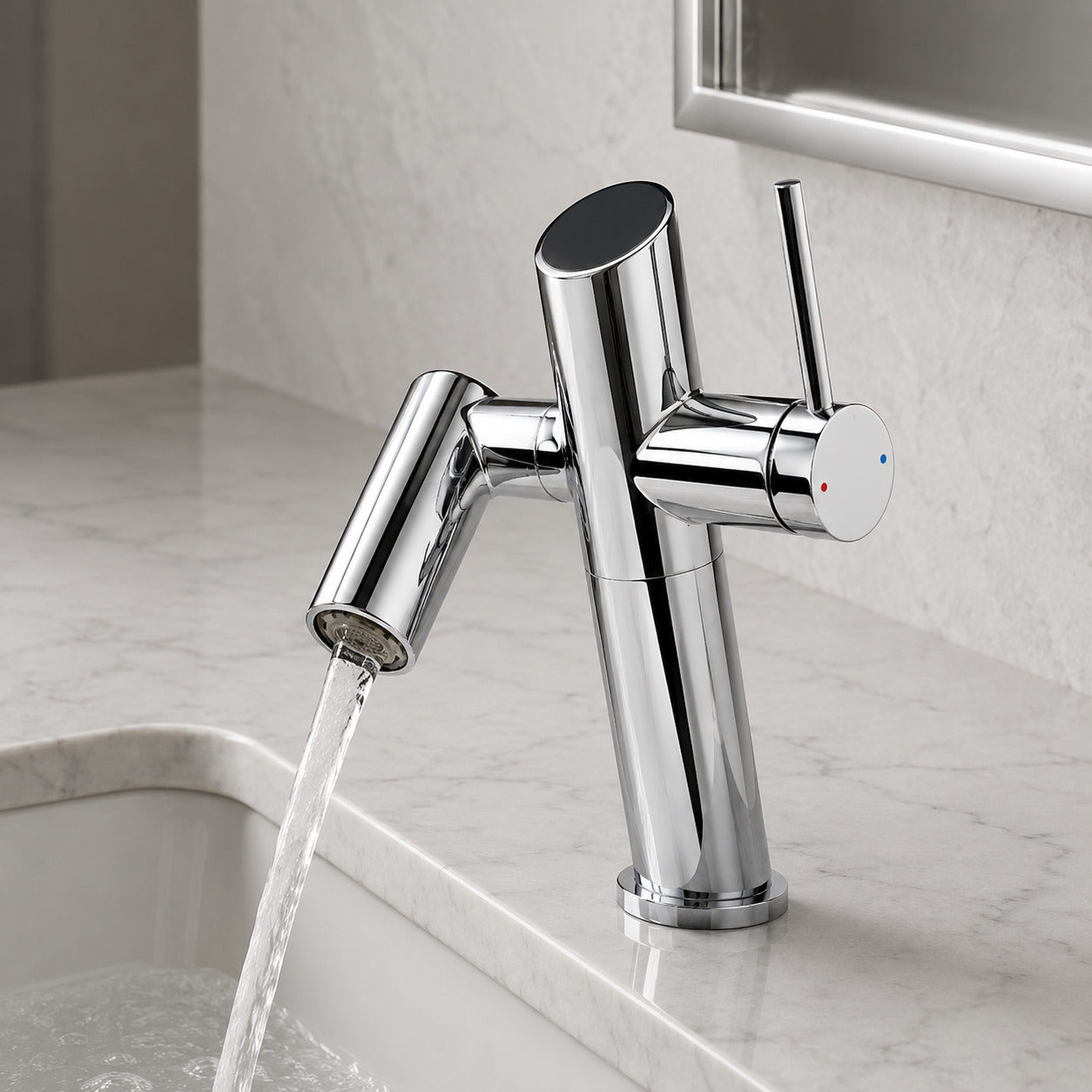 Lagomel single-hole bathroom faucet, set in a Traditional/Classic bathroom