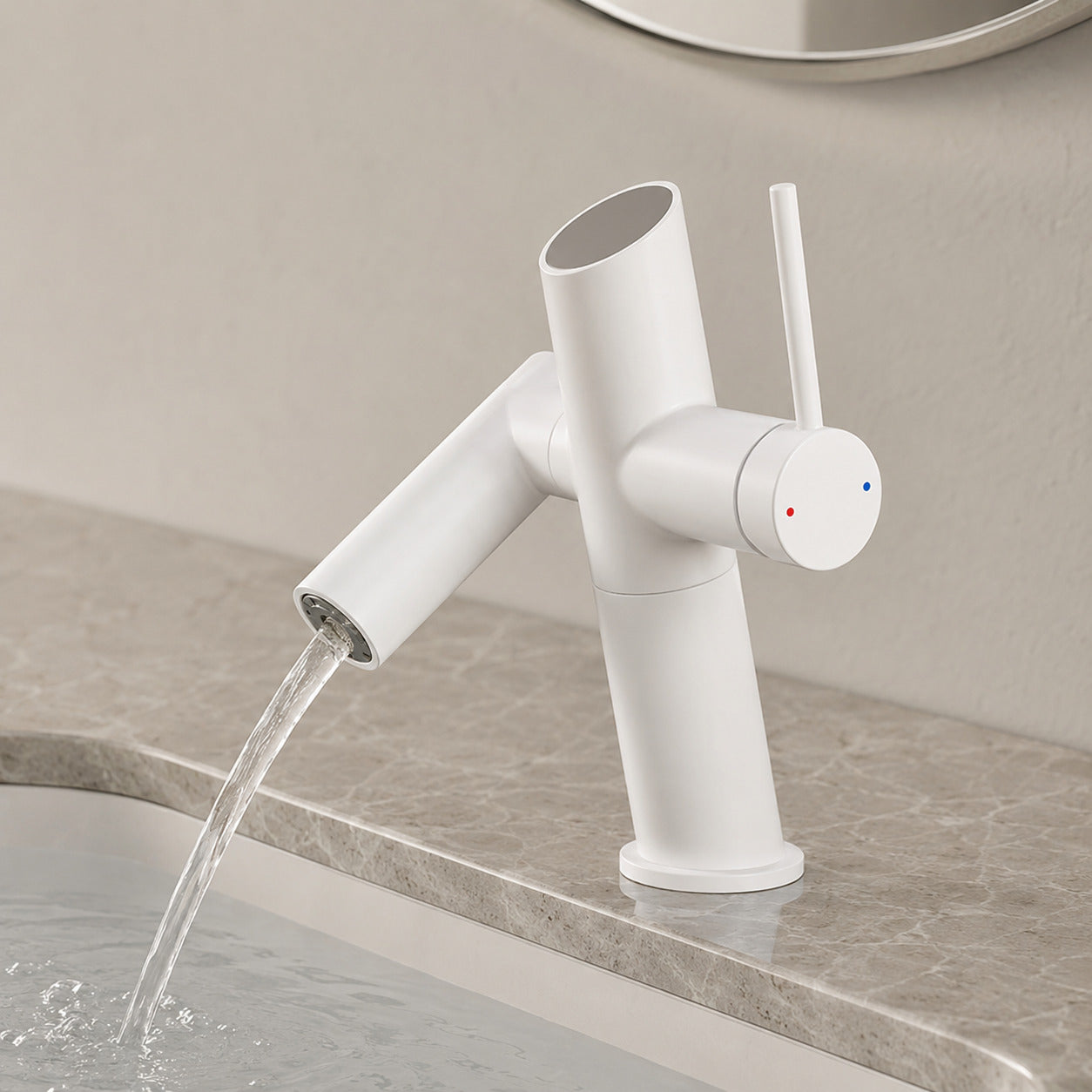 Lagomel single-hole bathroom faucet, set in a Traditional/Classic bathroom