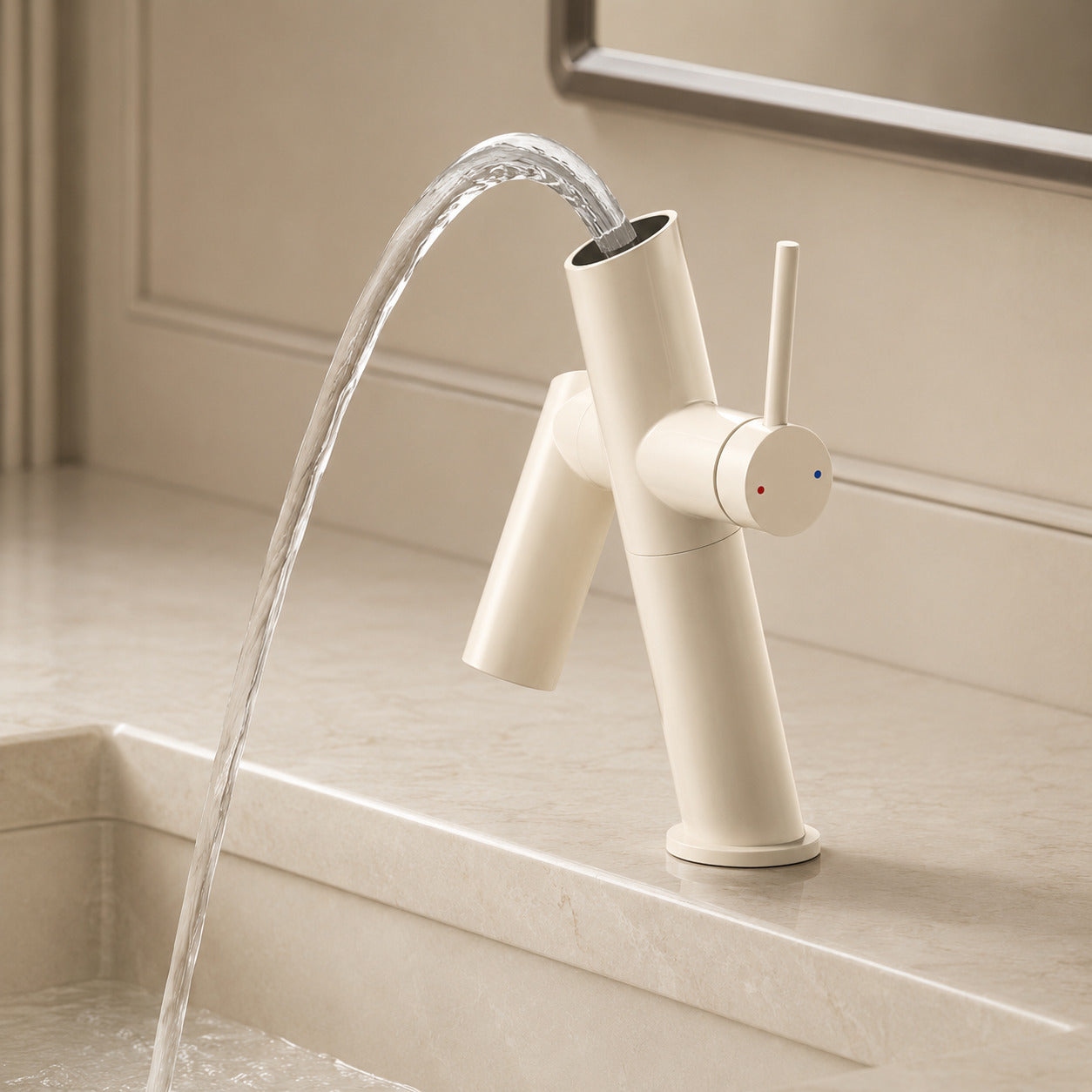 Lagomel single-hole bathroom faucet, set in a Traditional/Classic bathroom