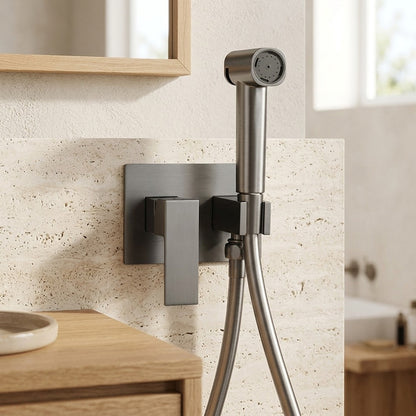 Lagomel wall-mounted bidet faucet, set in a Traditional/Classic/Vintage/Retro bathroom