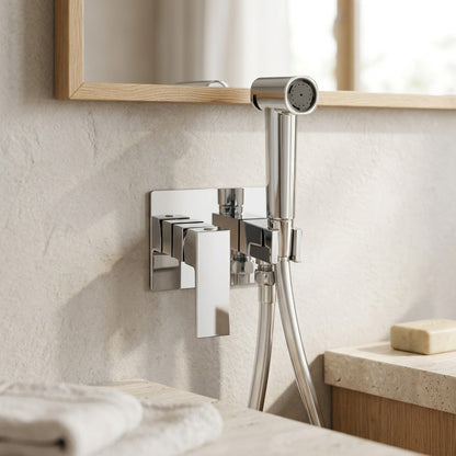 Lagomel wall-mounted bidet faucet, set in a Traditional/Classic/Vintage/Retro bathroom