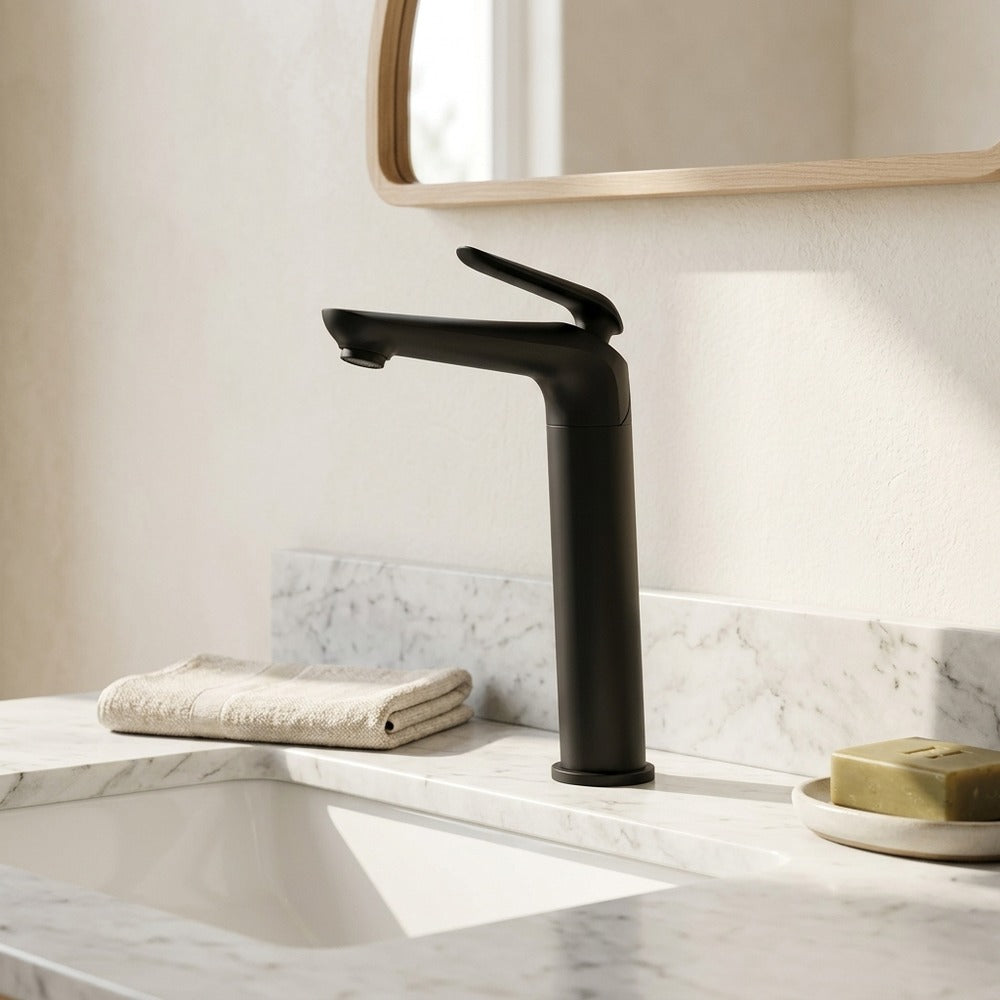 Lagomel single-hole bathroom faucet, set in a Traditional/Classic bathroom