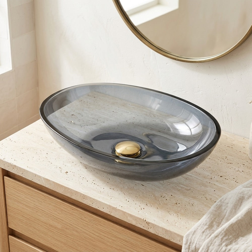 Lagomel faucet and sink set, set in a Modern/Contemporary bathroom