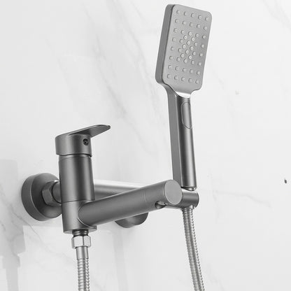 Lagomel single-handle wall-mount tub filler, set in a Modern/Contemporary/Minimalist bathroom