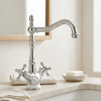 Lagomel single-hole bathroom faucet, set in a Traditional/Classic bathroom