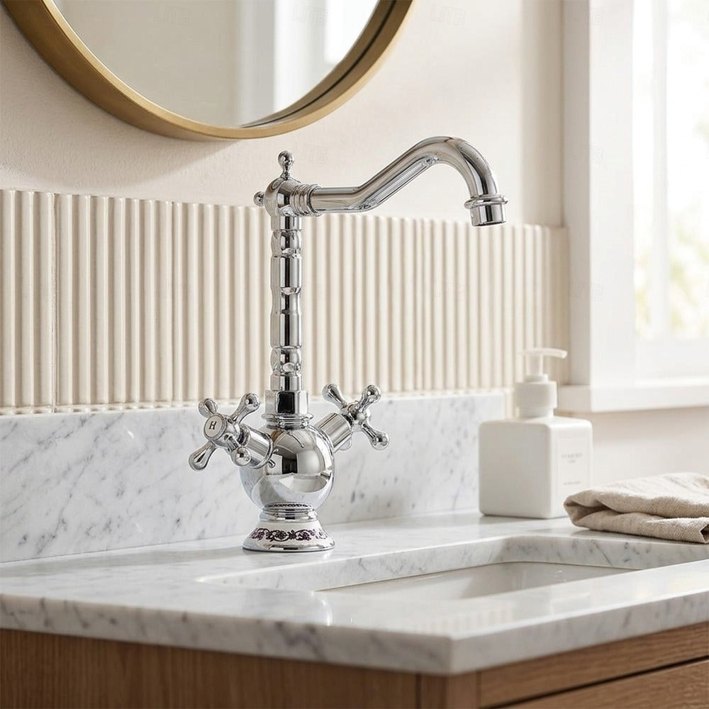 Lagomel single-hole bathroom faucet, set in a Traditional/Classic bathroom