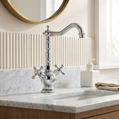 Lagomel single-hole bathroom faucet, set in a Traditional/Classic bathroom