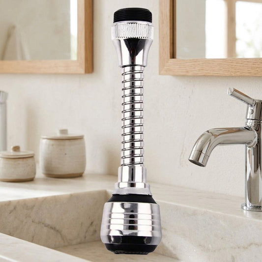Lagomel faucet aerator in chrome, set in a Modern bathroom