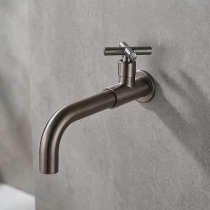 Lagomel single-handle wall-mount bathroom faucet, set in a Modern/Contemporary bathroom