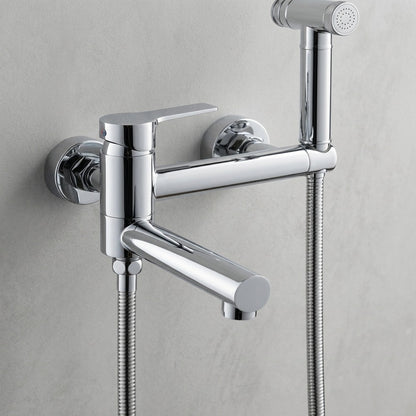 Lagomel wall-mounted single-handle bidet faucet, set in a Contemporary bathroom