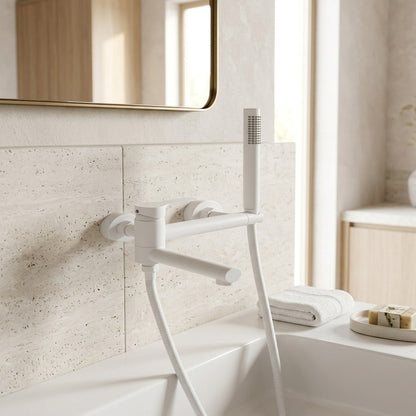 Lagomel wall-mounted single-handle bidet faucet, set in a Contemporary bathroom