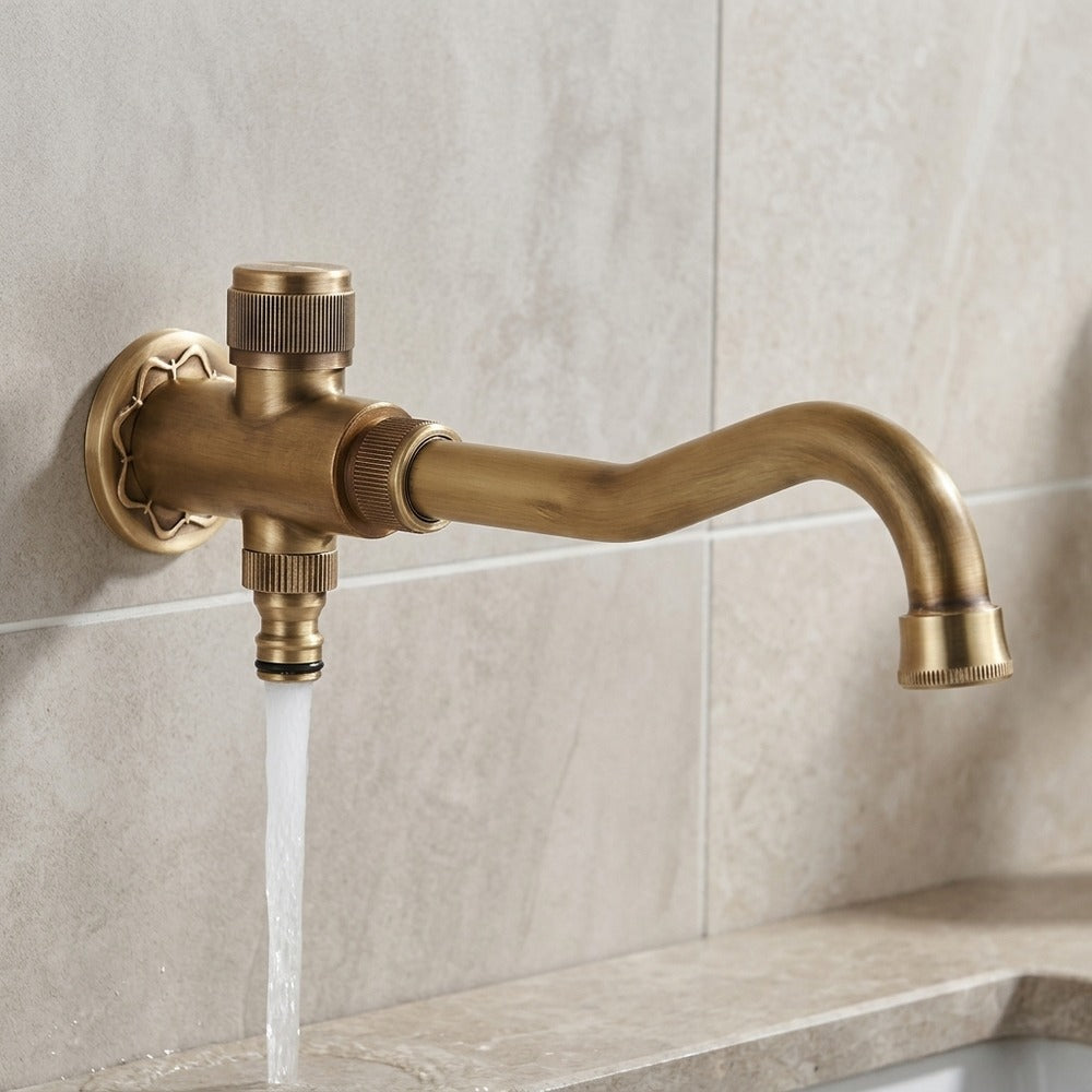Lagomel wall-mounted washing machine faucet, set in a Traditional/Classic/Rustic/Industrial bathroom