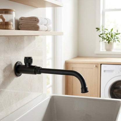 Lagomel wall-mounted washing machine faucet, set in a Traditional/Classic/Rustic/Industrial bathroom