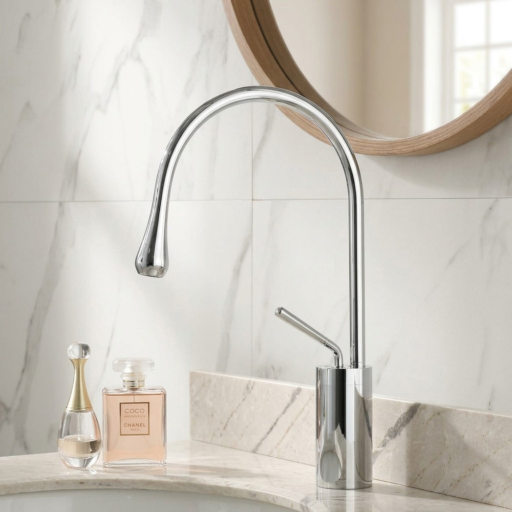 Lagomel single-hole bathroom faucet, set in a Traditional/Classic bathroom