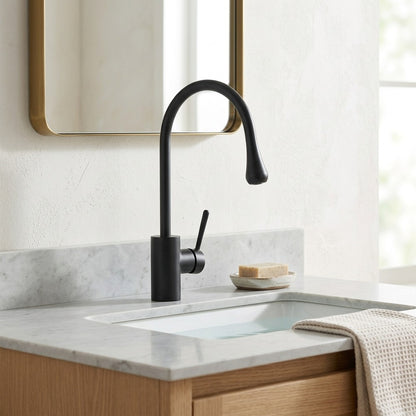 Lagomel single-hole bathroom faucet, set in a Traditional/Classic bathroom