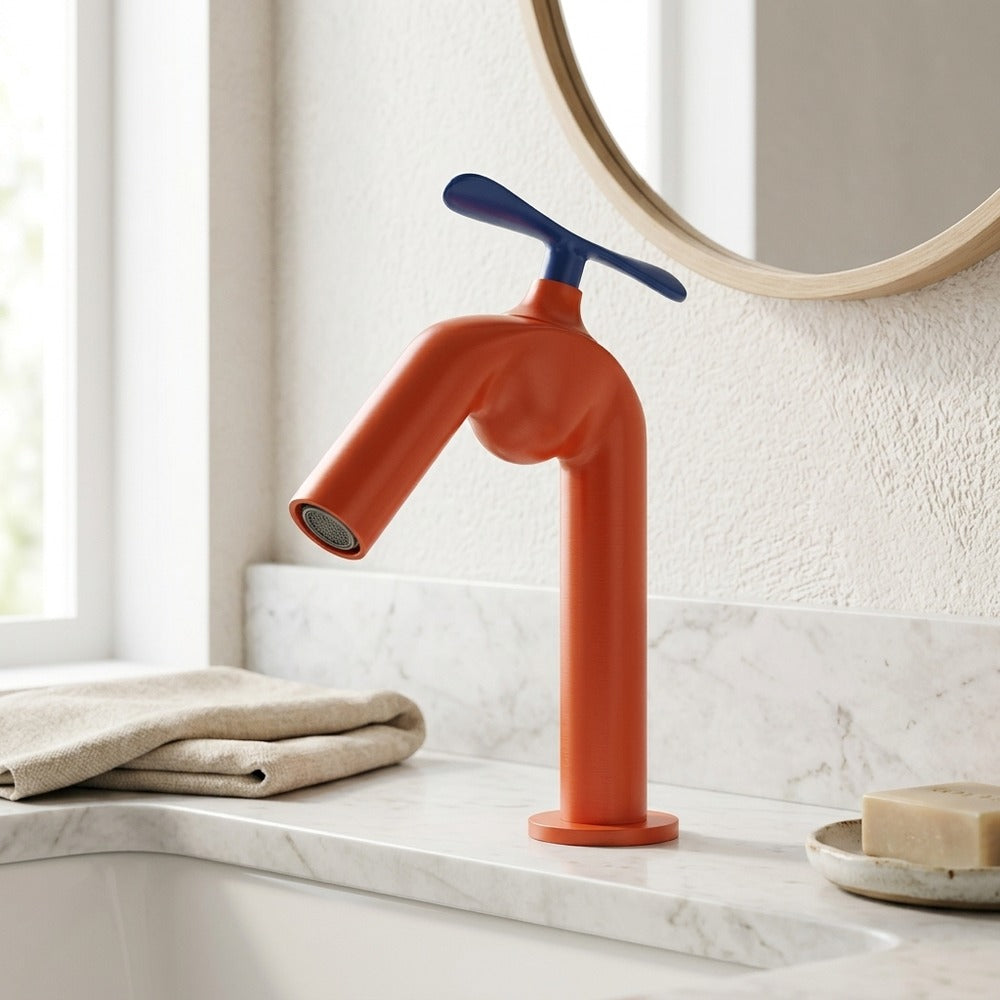 Lagomel single-hole bathroom faucet, set in a Traditional/Classic bathroom