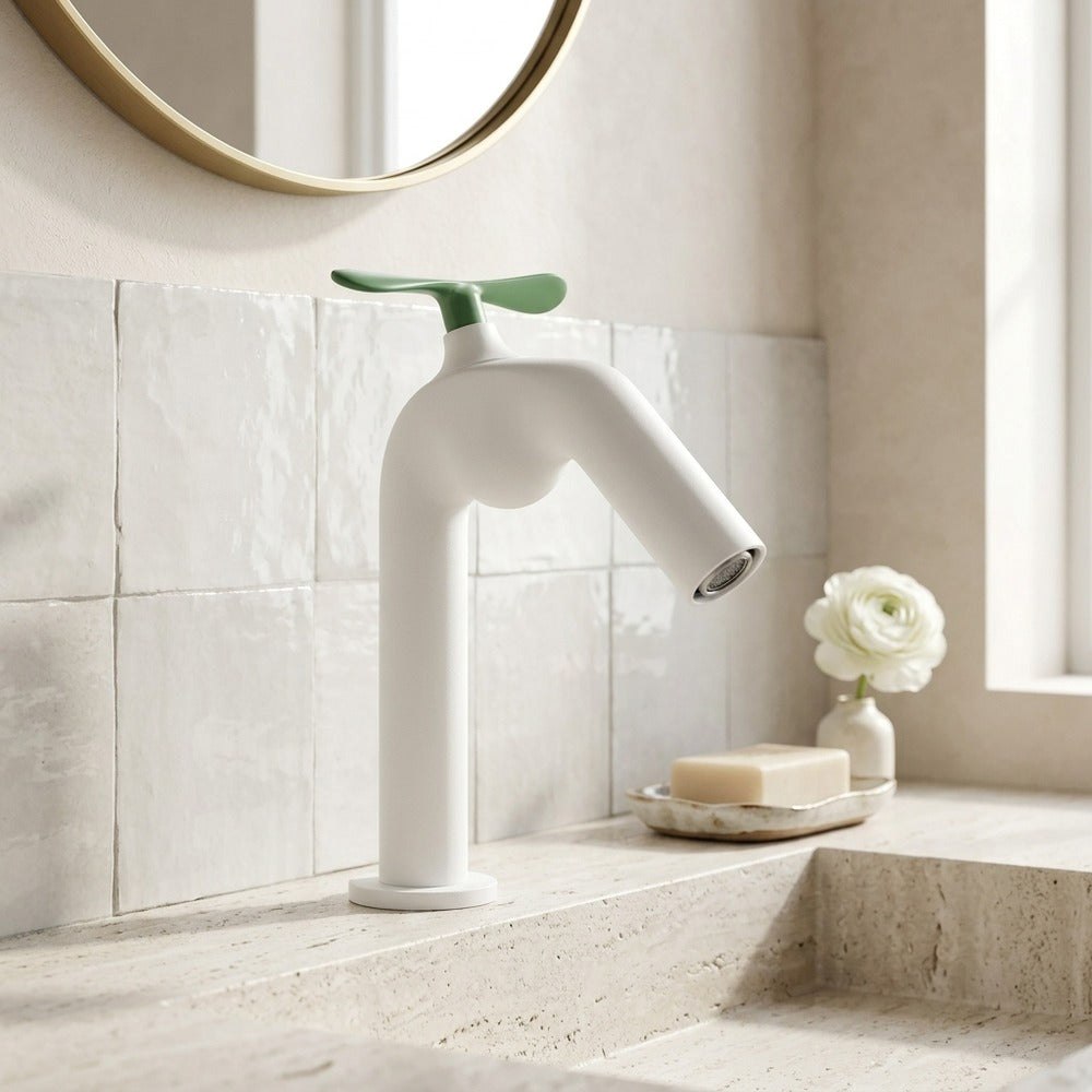 Lagomel single-hole bathroom faucet, set in a Traditional/Classic bathroom