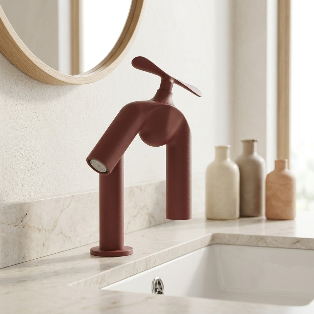 Lagomel single-hole bathroom faucet, set in a Traditional/Classic bathroom