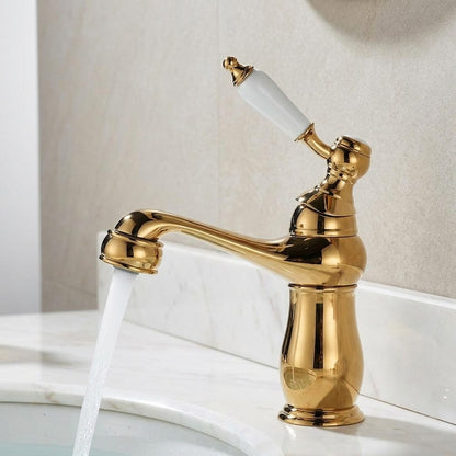 Lagomel single-hole bathroom faucet, set in a Traditional/Classic bathroom