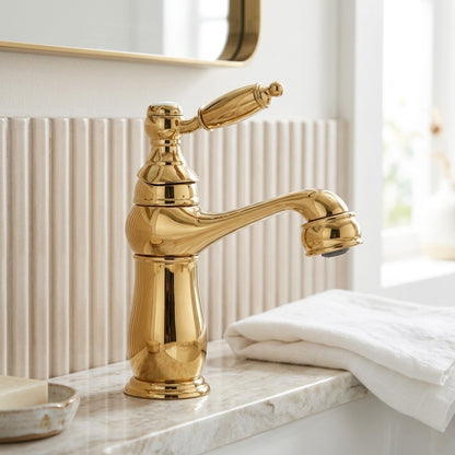 Lagomel single-hole bathroom faucet, set in a Traditional/Classic bathroom