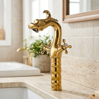 Lagomel single-hole bathroom faucet, set in a Traditional/Classic bathroom