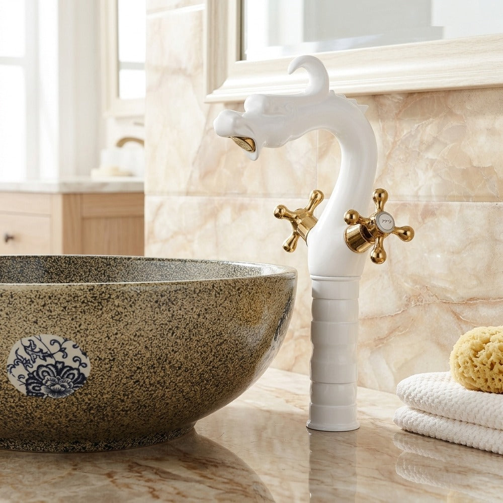 Lagomel single-hole bathroom faucet, set in a Traditional/Classic bathroom